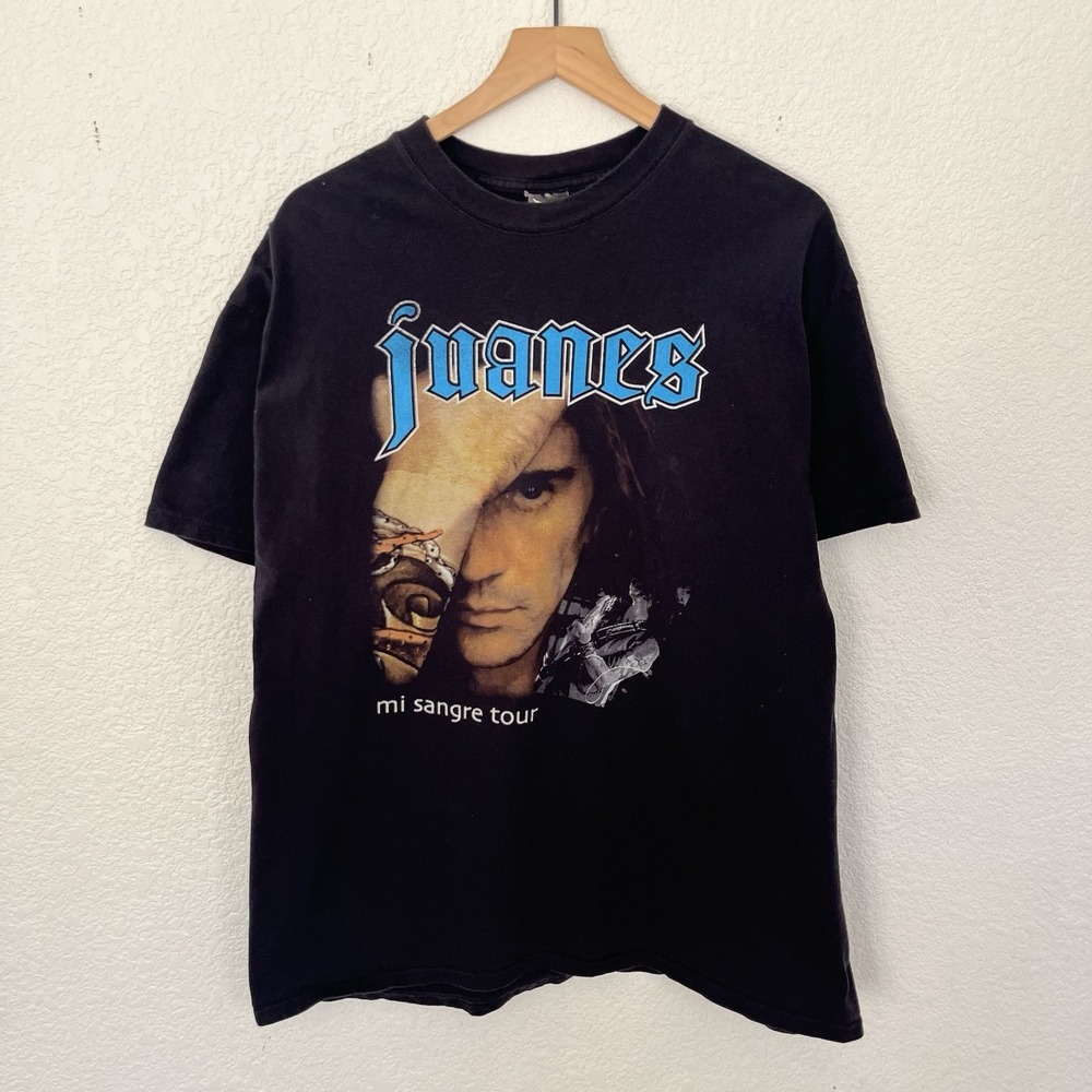 Vintage 2006 Juanes Mi Sangre Tour T-Shirt XL Double Sided Hanes Beefy-T Rare